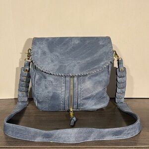 Elegant Blue Crossbody Bag with Braided Strap by Steve Madden